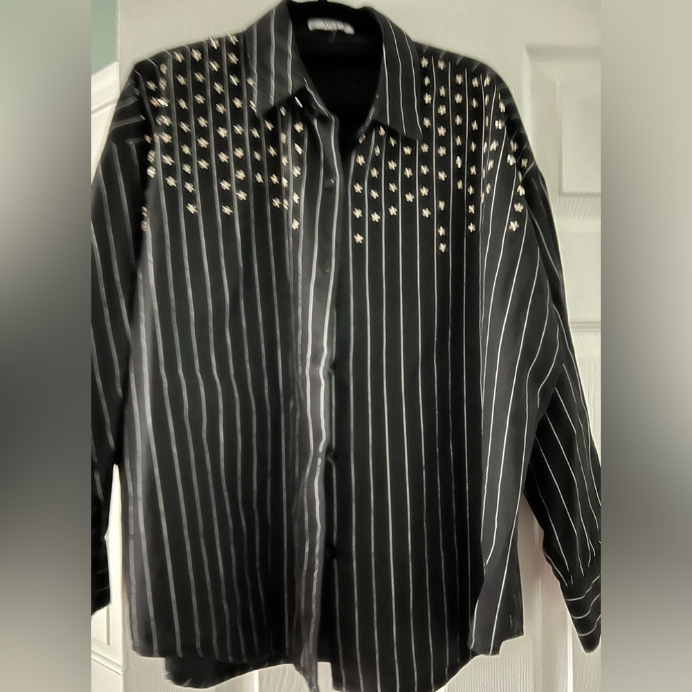 Women blouse with star embellishments